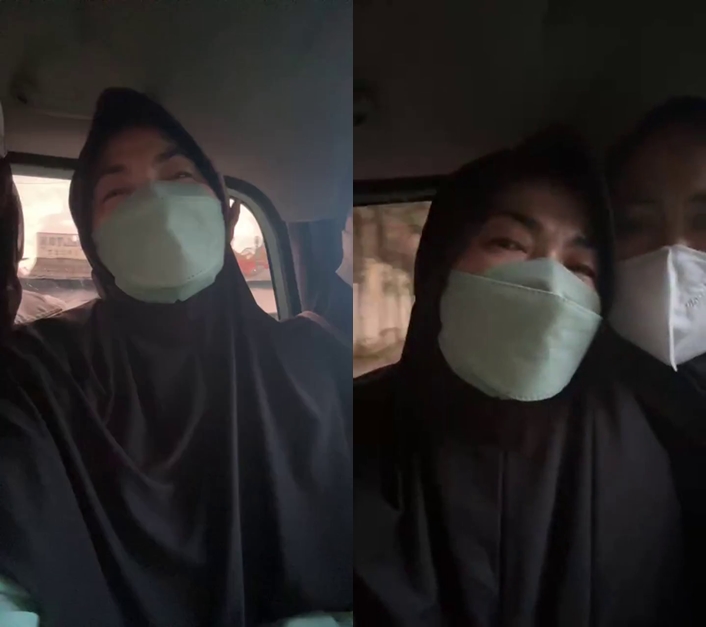 Momen haru Karina Ranau dampingi jenazah Epy Kusnandar di ambulans, tangisnya bikin pilu