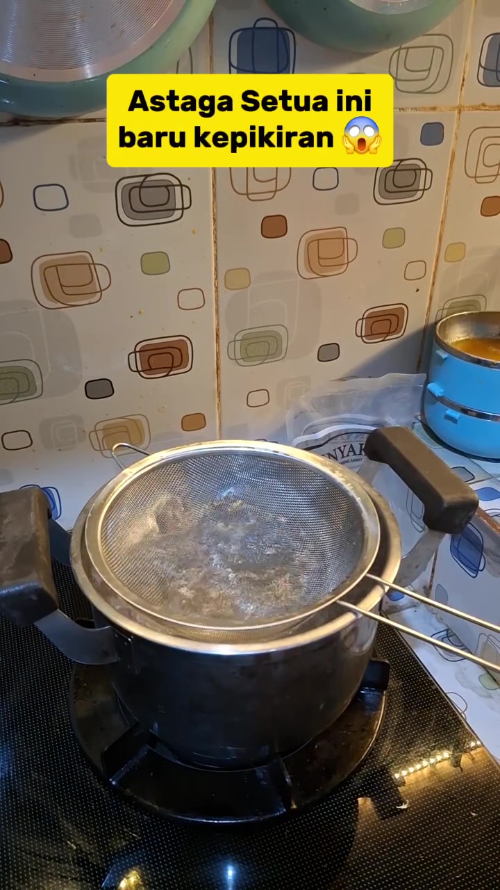 Cara baru masak nasi porsi sedikit cuma bermodal panci dan saringan, praktis tanpa diaduk