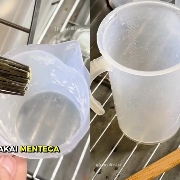 Usai baking, alat dapur jadi licin karena penuh mentega? Coba bersihkan pakai cara ini biar sat-set