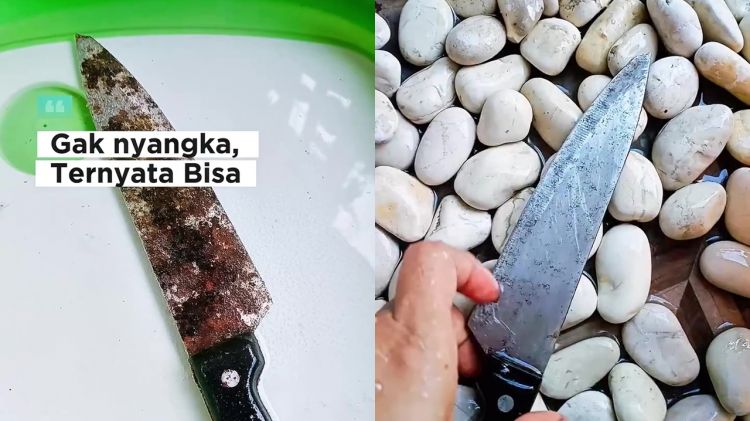 Nggak nyangka! Ternyata pisau berkarat masih bisa dipakai lagi, cuma butuh dibersihkan pakai cara ini