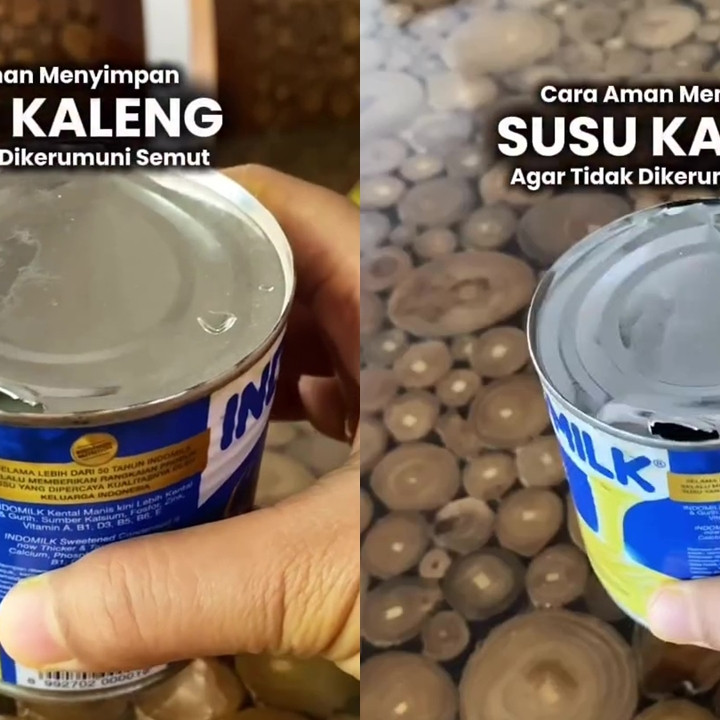 Tak perlu direndam air, ini trik jitu simpan susu kental manis yang sudah dibuka biar bebas dari semut
