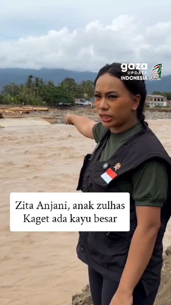 Zita Anjani komentari tumpukan kayu di lokasi banjir Sumatera, reaksi kagetnya jadi sorotan