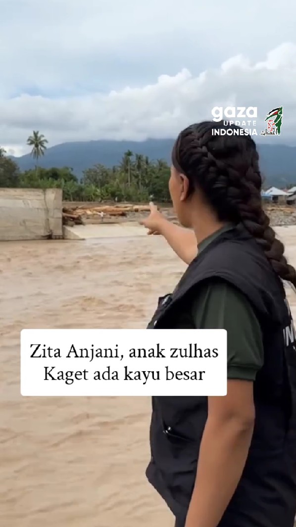 Zita Anjani komentari tumpukan kayu di lokasi banjir Sumatera, reaksi kagetnya jadi sorotan