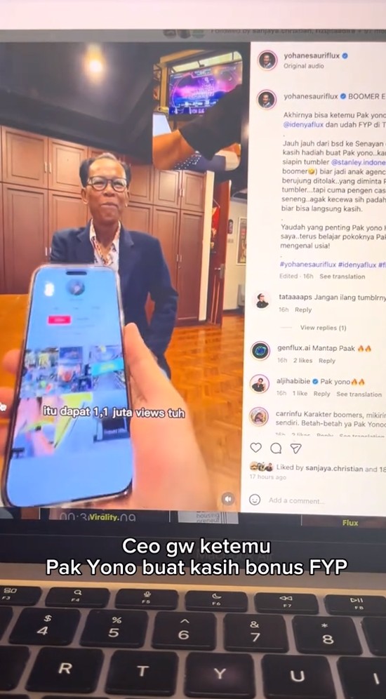 Viral bapak 60 tahun diterima kerja, dihadiahi bos tumbler elit minta dituker duit, alasannya haru