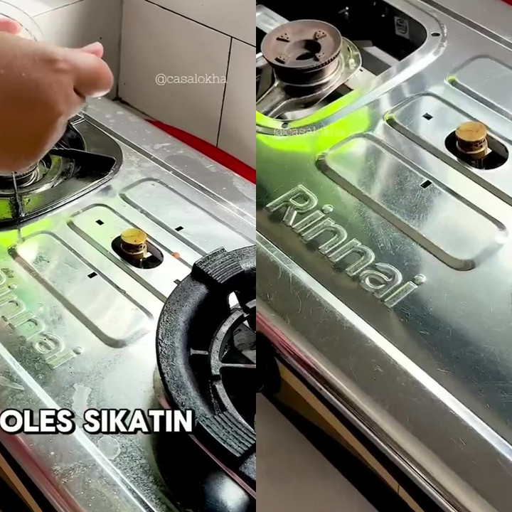 Cara ampuh bersihkan kompor lengket berminyak cuma pakai pasta dari racikan 2 bahan dapur ini