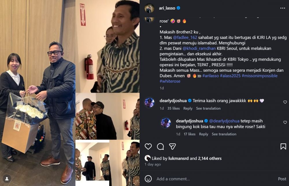 Sempat diisukan putus, Dearly Joshua dapat kejutan dari Ari Lasso saat ultah, komentar jadi sorotan