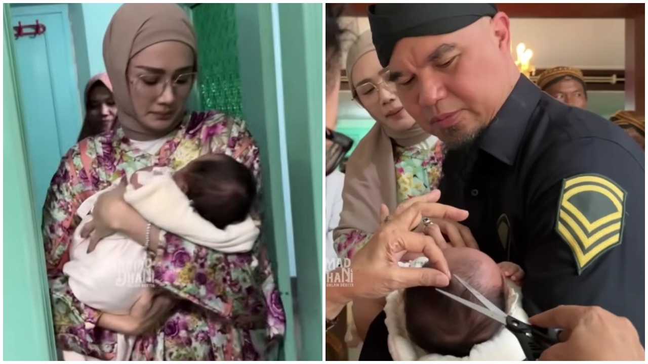 9 Potret Ahmad Dhani dan Mulan Jameela gelar akikah anak adopsinya, terungkap asal usul sang bayi