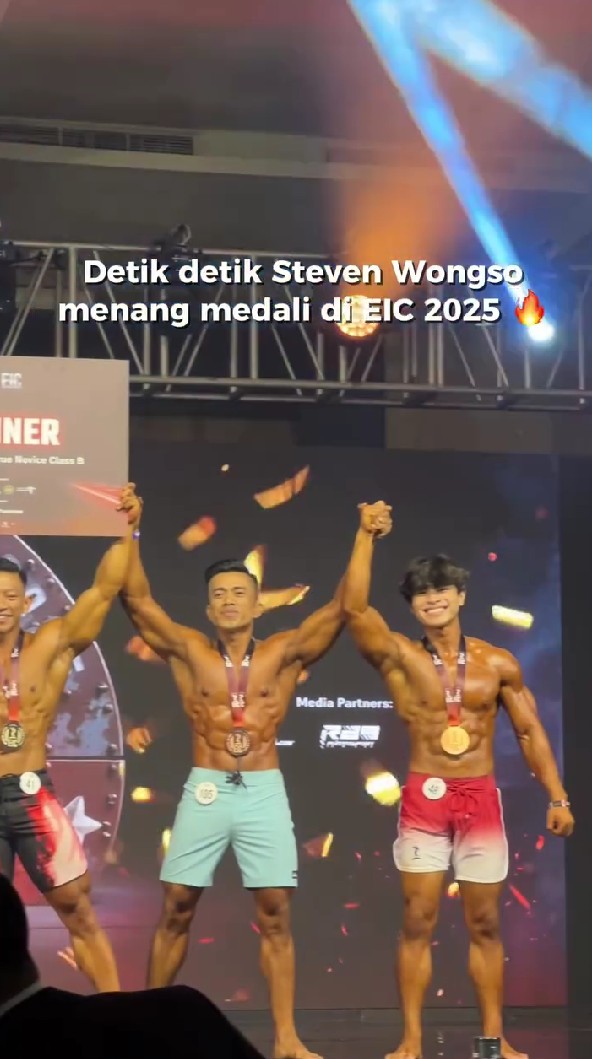 Kini berbadan kekar, 9 potret Steven Wongso eks pacar Arafah Rianti ikut body contest, raih medali