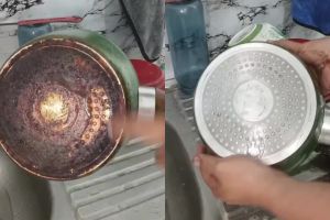 Tanpa sitrun, ini cara selamatkan pantat panci gosong menghitam biar jadi baru lagi dalam 10 menit