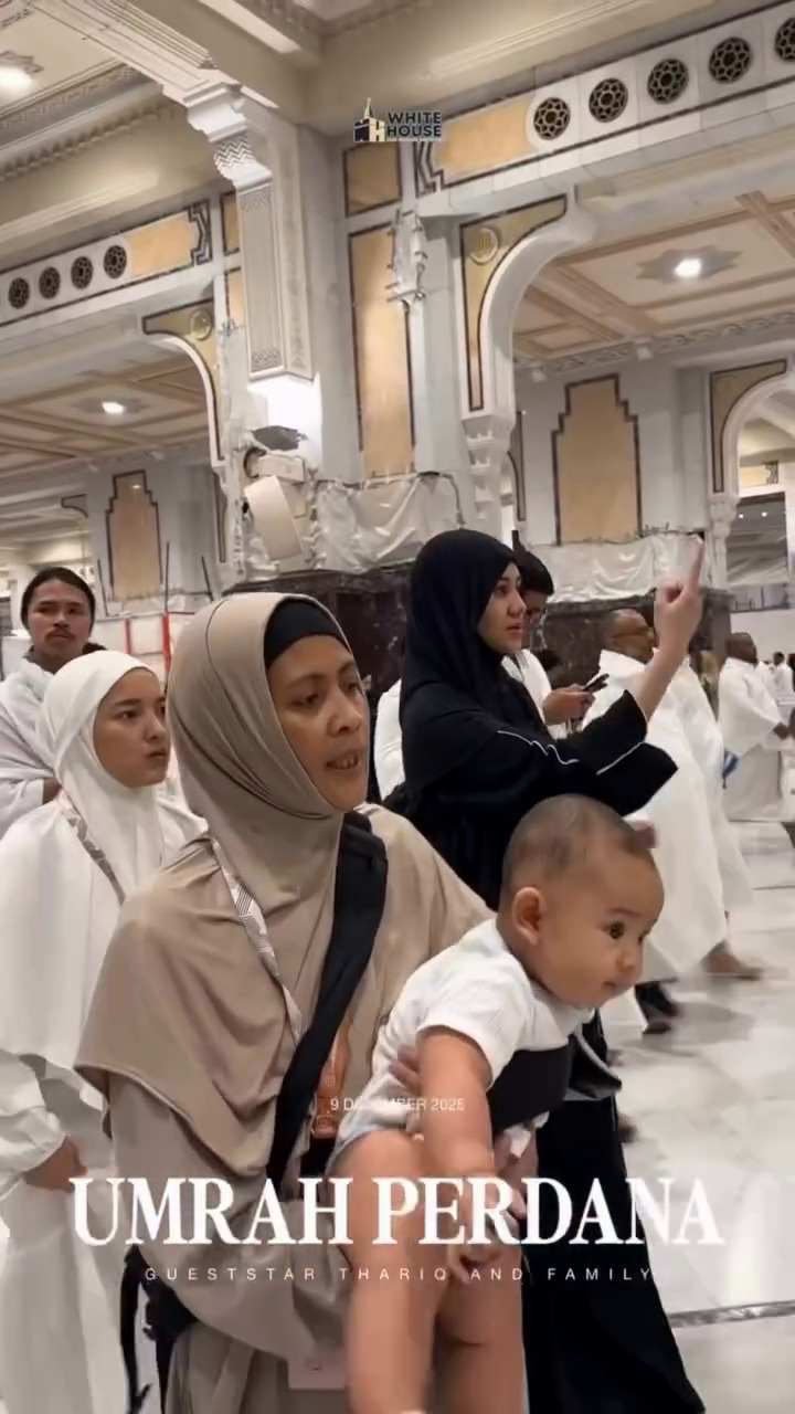 9 Potret Aaliyah Massaid dan Thariq Halilintar ajak baby Arash umrah bareng, kamar inapnya mewah pol