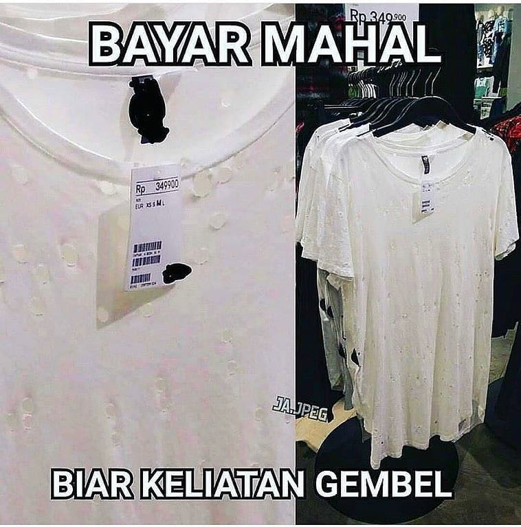  11 Desain baju paling nyeleneh yang pernah dijual, dari lucu banget sampai bikin geleng kepala
