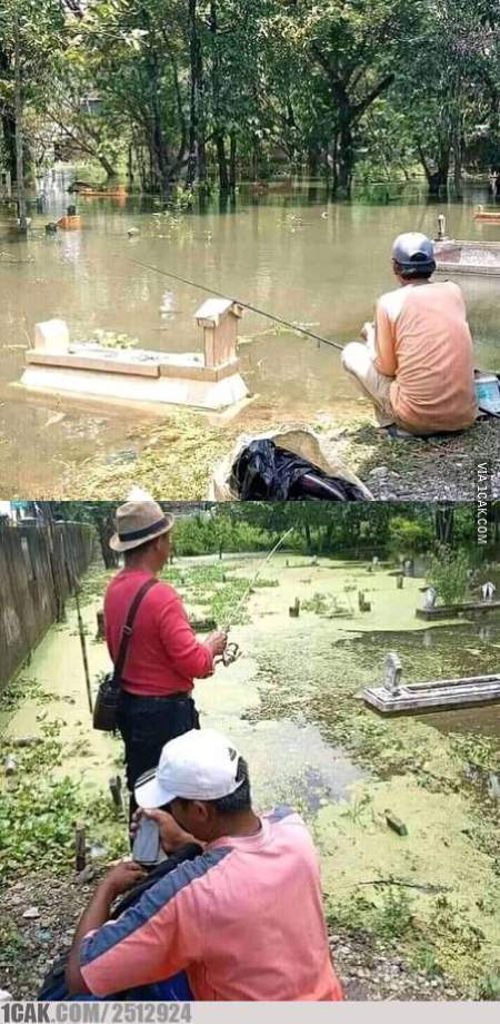 15 Momen kocak bapak-bapak mancing yang bikin ngakak, dari aksi absurd sampai gaya unik