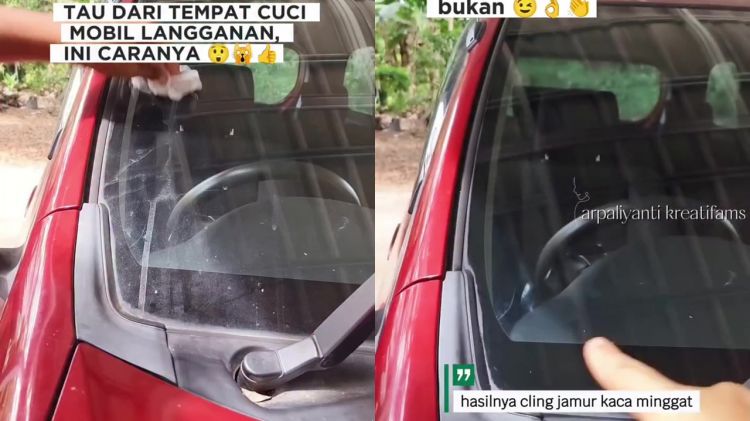 Tak perlu pembersih khusus, ini trik mengatasi noda jamur di kaca mobil cuma bermodal 1 bahan dapur