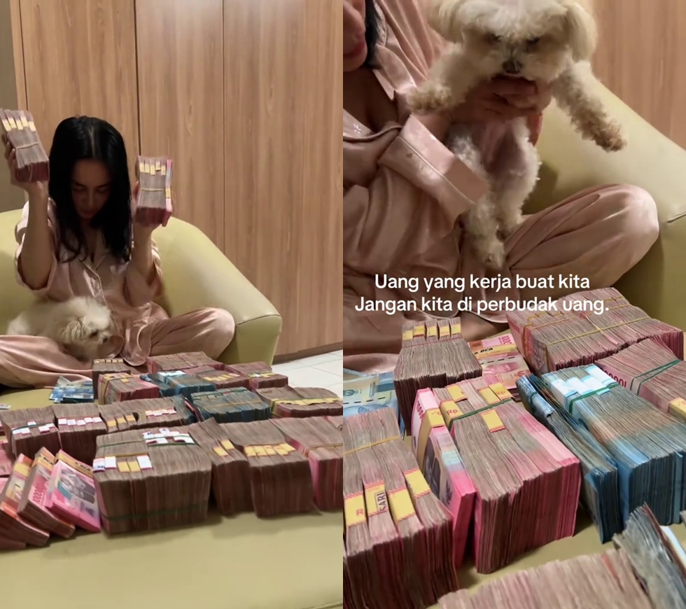 Sukses jualan nasi campur, Dearly Joshua pamer tumpukan duit hasil bisnis kuliner