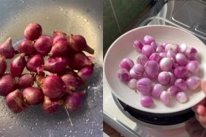 Cara cepat kupas bawang merah biar kulitnya nggak menempel, bikin lebih sat-set dan hemat tenaga