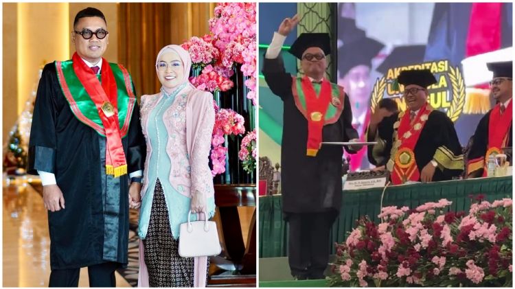 9 Potret Uya Kuya wisuda S2 di Unissula Semarang, topik tesis angkat tema penyebaran berita bohong