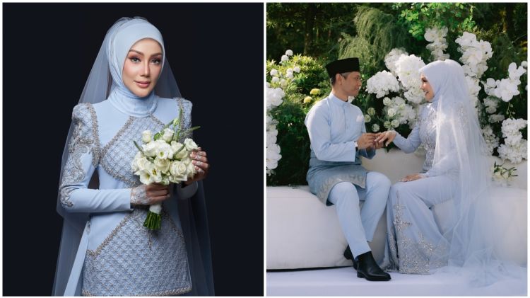 9 Potret pernikahan ketiga Erra Fazira eks Engku Emran, maharnya unik pohon emas 102 gram