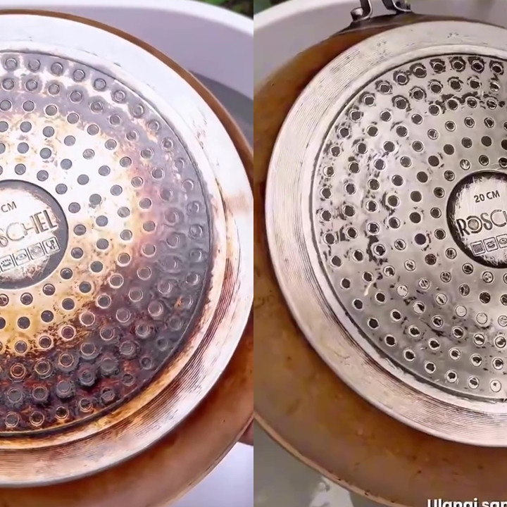 Modal 3 bahan dapur, ini cara bersihkan kerak membandel di pantat teflon biar mengilap seperti baru