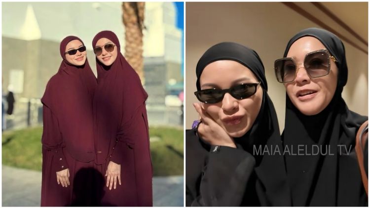 Definsi mertua idaman, 9 potret Maia Estianty perhatian dengan Alyssa Daguise yang hamil saat umrah