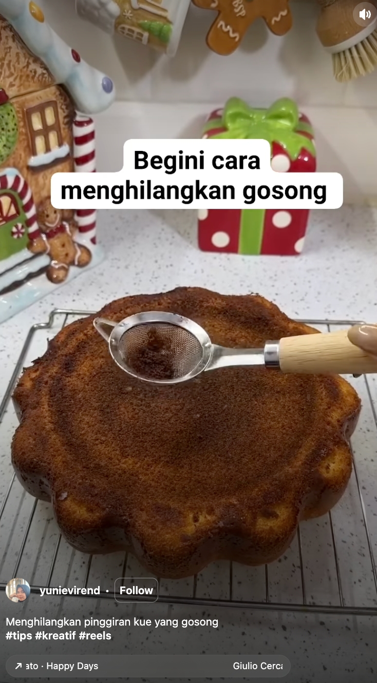 Nggak perlu dipotong pisau, ini cara cepat hilangkan pinggiran kue yang gosong