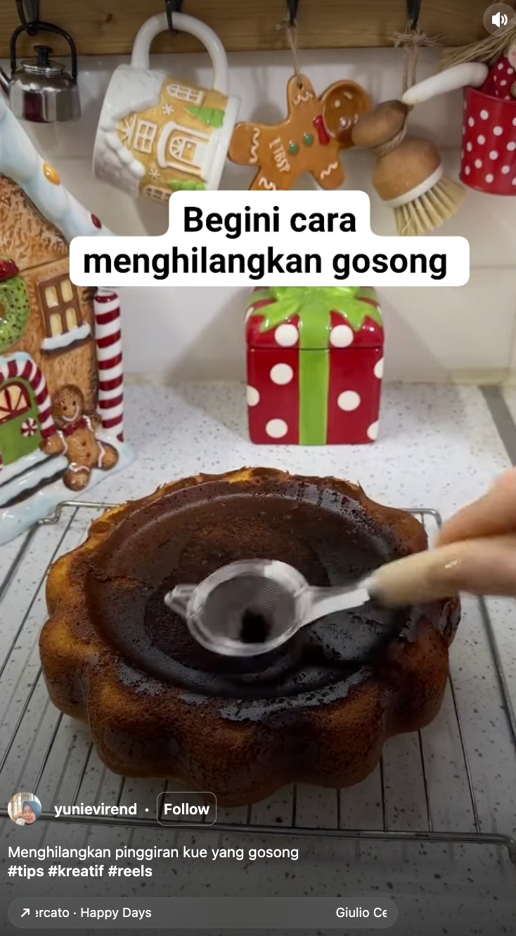 Nggak perlu dipotong pisau, ini cara cepat hilangkan pinggiran kue yang gosong