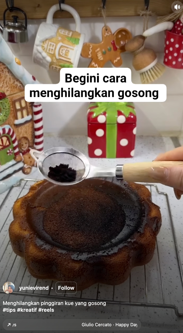 Nggak perlu dipotong pisau, ini cara cepat hilangkan pinggiran kue yang gosong