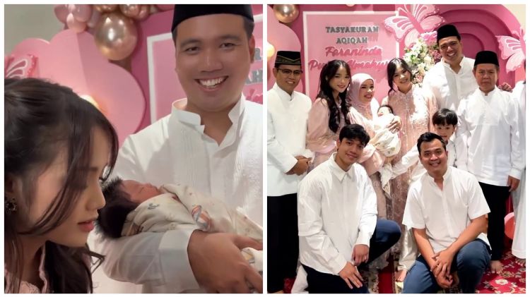 9 Potret akikah anak pertama Frans Faisal dan Indah Tri Pertiwi, putuskan ganti nama untuk putrinya