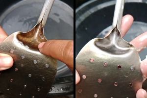 Kerap diabaikan! Ini cara bersihkan kerak dan karat di spatula stainless pakai 2 bahan sederhana