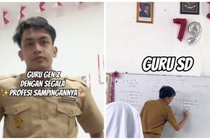 Buktikan Gen Z tidak pemalas, guru SD ini bagikan kesehariannya selain ngajar di kelas, sibuk pol