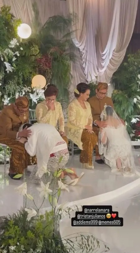 9 Potret pernikahan Tristan Juliano dengan Narrel Asmara, Addie MS ungkap pesan haru untuk anak bungsu