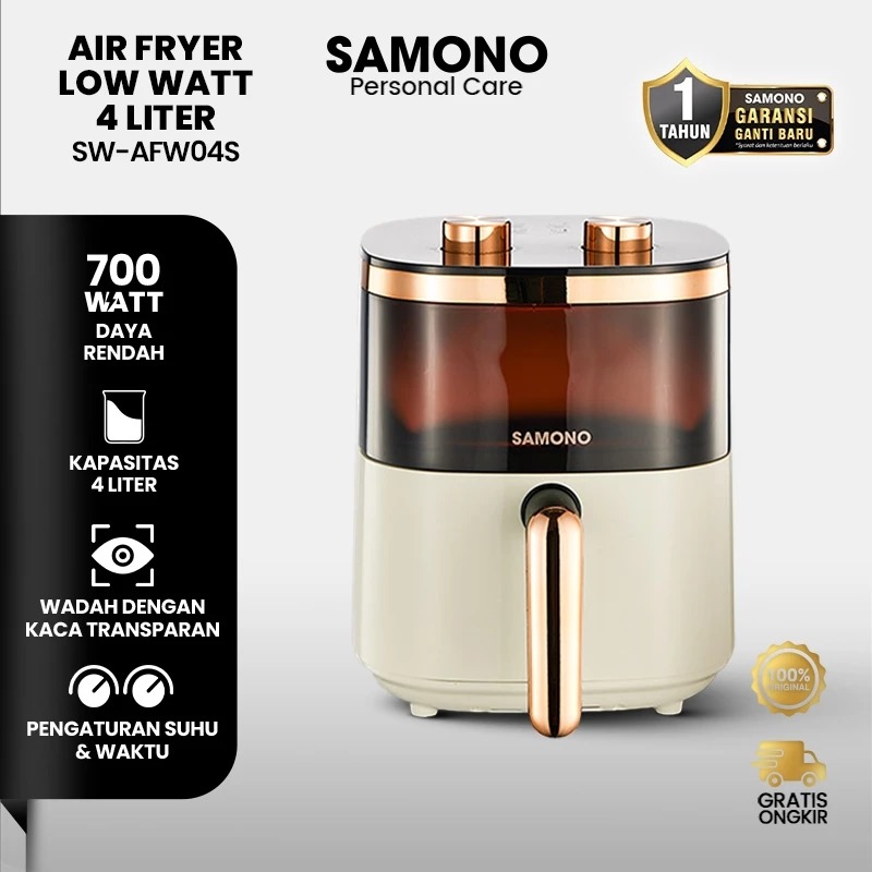 5 Air fryer SAMONO paling worth it di bawah Rp800 ribu, low watt dan hasil tetap renyah
