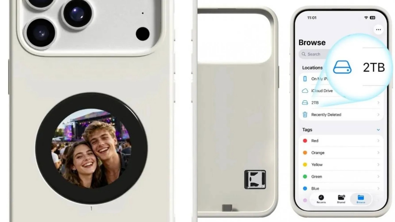 Casing unik iPhone 17 Pro ini bisa jadi layar kedua plus ada tambahan slot microSD, loh!