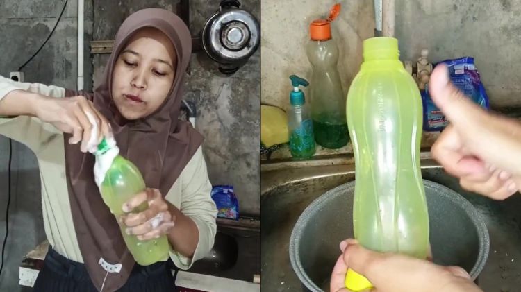 Jangan biarkan botol minum bau dan berlumut! Bersihkan pakai cara ini biar kesat meski tanpa sikat 