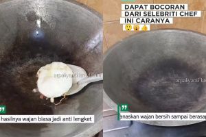 Cara baru seasoning wajan jadul biar antilengket, cuma butuh minyak goreng dan 1 bahan dapur ini