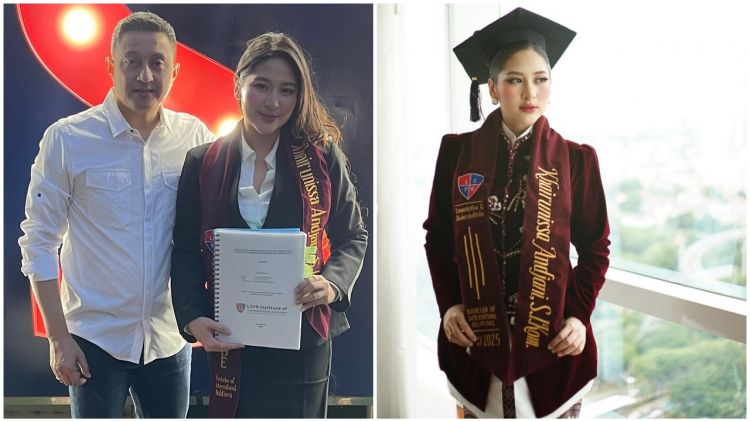 9 Potret Cica Andjani wisuda S1 di LSPR, tampil mesra dengan Ricky Subagja meski terpaut 26 tahun