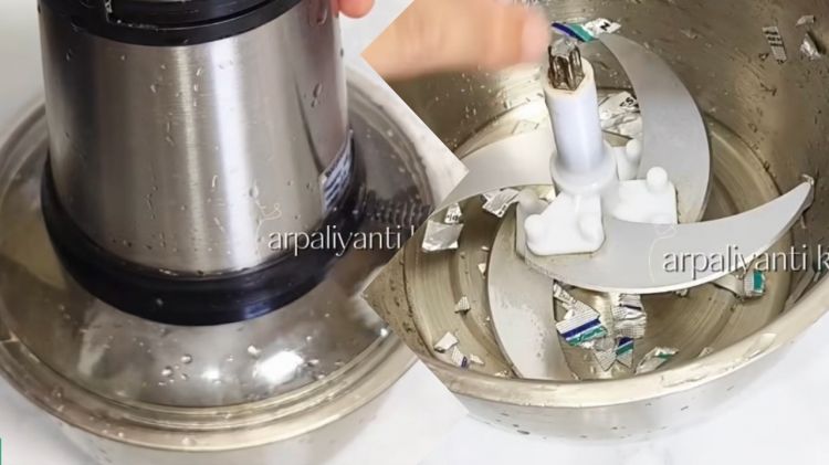 Cara menajamkan pisau chopper dalam 30 detik tanpa cangkang telur, cuma pakai sampah ini