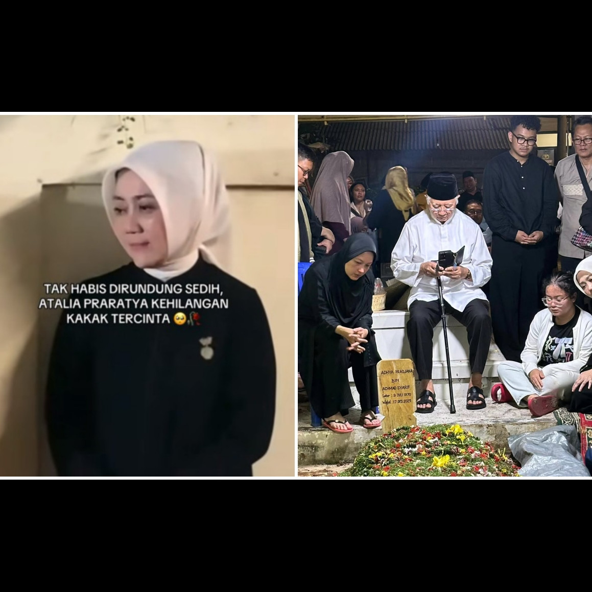 Berduka di tengah perceraiannya, 9 potret ketegaran Atalia Praratya layat sang kakak