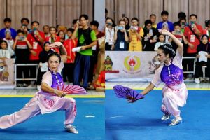 6 Potret Kris Dayanti di Kejuaraan Wushu Nasional Open, bangga raih medali emas