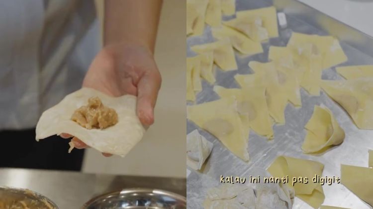 Jangan beri tepung jika ingin isian pangsit kenyal dan tak keras, cukup lakukan 1 langkah praktis ini