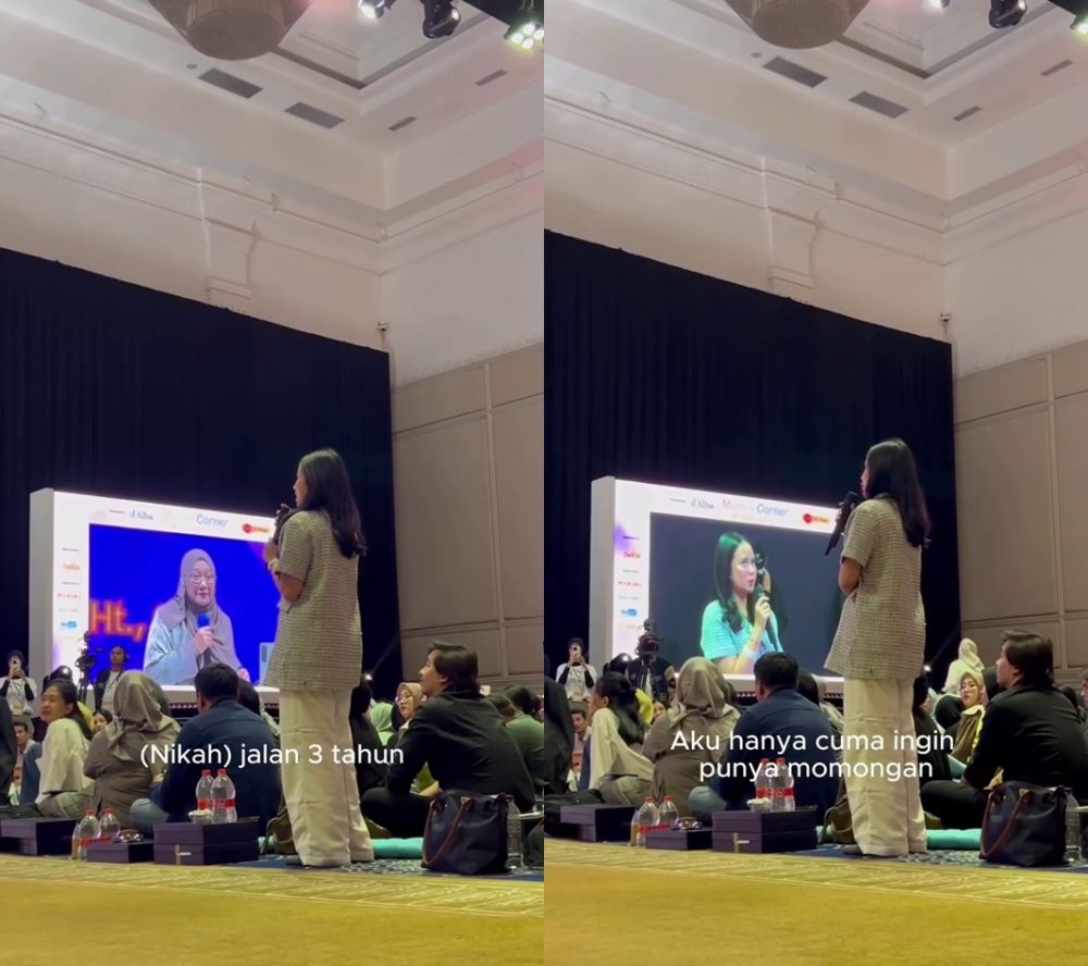 Momen Nikita Willy hadiahi pejuang garis dua kalung diamond, pesannya bikin haru