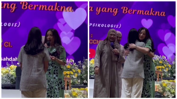 Momen Nikita Willy hadiahi pejuang garis dua kalung diamond, pesannya bikin haru