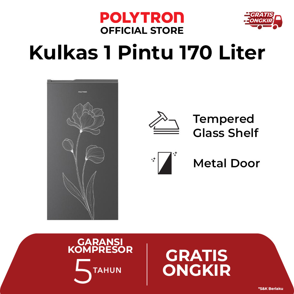 9 Rekomendasi kulkas Polytron 1 pintu dengan fitur semi auto defrost dan metal door budget Rp2,5 juta