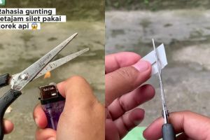 Nggak perlu lagi repot cari batu asahan, ini cara praktis menajamkan gunting yang tumpul 