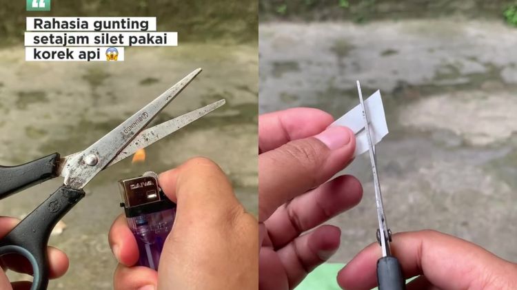 Nggak perlu lagi repot cari batu asahan, ini cara praktis menajamkan gunting yang tumpul 