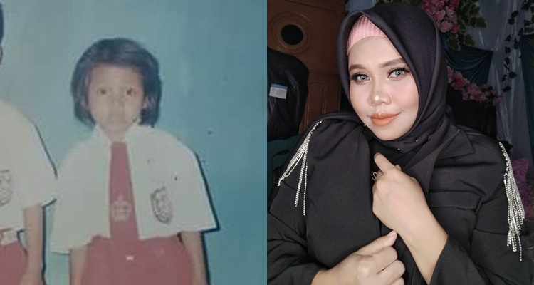 penyanyi dangdut saat SD dan kini &copy; berbagai sumber
