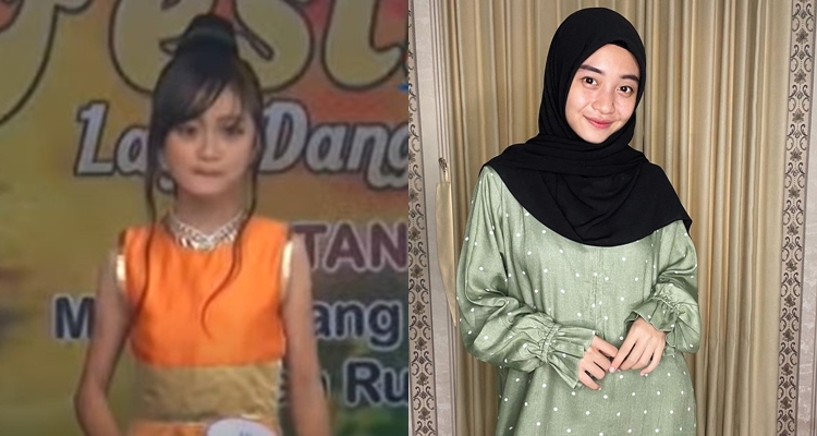 penyanyi dangdut saat SD dan kini &copy; berbagai sumber