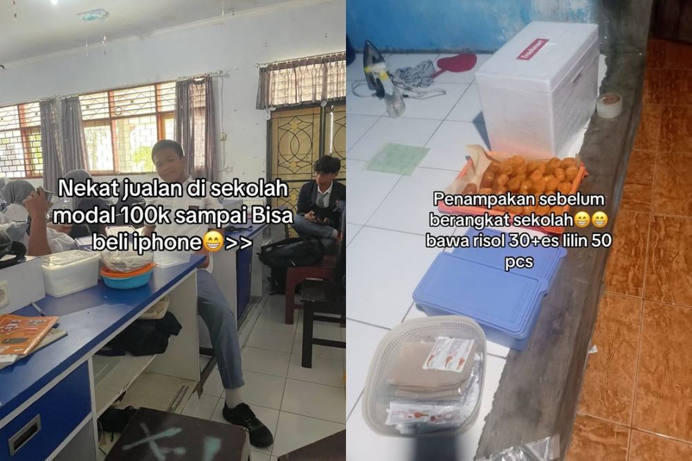Demi bisa beli iPhone dengan usaha sendiri, siswa ini rela bangun jam 3 pagi masak buat jualan risol