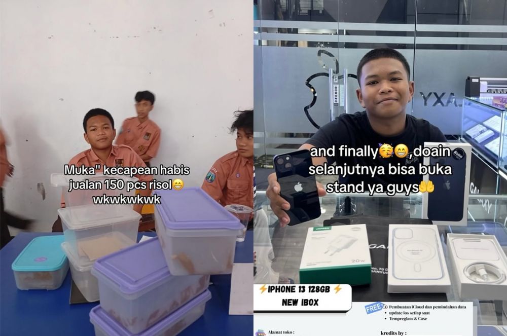 Demi bisa beli iPhone dengan usaha sendiri, siswa ini rela bangun jam 3 pagi masak buat jualan risol