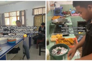 Demi bisa beli iPhone dengan usaha sendiri, siswa ini rela bangun jam 3 pagi masak buat jualan risol