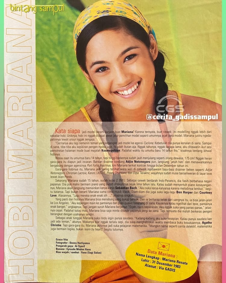 Model majalah GADIS ini pernah diisukan akan menikah dengan Nicholas Saputra, intip 9 potret lawasnya